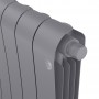 Дизайн-радиатор бимет. Royal Thermo Infinity Silver Satin VDR 500 x 100 - 4 секц.(нижн. подкл.)