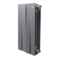 Дизайн-радиатор бимет. Royal Thermo PianoForte Silver Satin 500 x 100 - 4 секц.