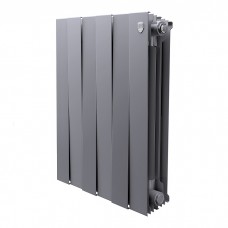 Дизайн-радиатор бимет. Royal Thermo PianoForte Silver Satin 500 x 100 - 6 секц.