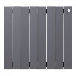 Дизайн-радиатор бимет. Royal Thermo PianoForte Silver Satin 500 x 100 - 8 секц.