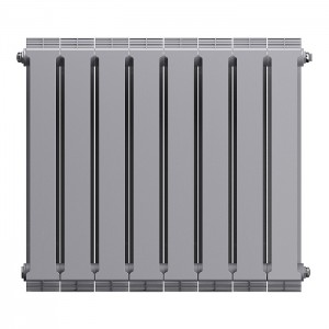 Дизайн-радиатор бимет. Royal Thermo PianoForte Silver Satin 500 x 100 - 8 секц.