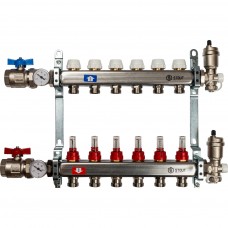 Коллектор из нержавеющей стали в сборе с расходомерами 6 вых. STOUT