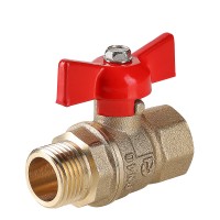 Кран шаровой СТАНДАРТ, рукоятка бабочка 3/4", вн.-нар. (PN40)