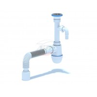 Сифон Ани 1 1/4"*40 с отводом с/м с гибкой трубой 40х50, винт 100 Сифон Ани 1 1/4"*40 с отводом с/м с гибкой трубой 40х50, винт 100